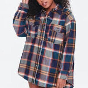 Forever 21 Plaid Shacket SZ S